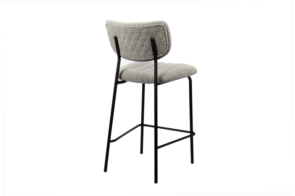 Chaise de comptoir Antura Tissu Gris clair