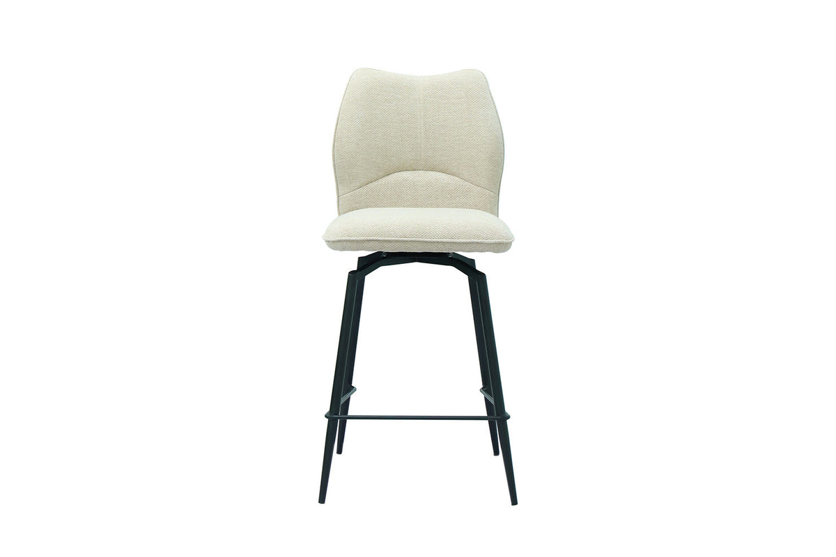 Chaise de comptoir Lara Pivotant Ecru