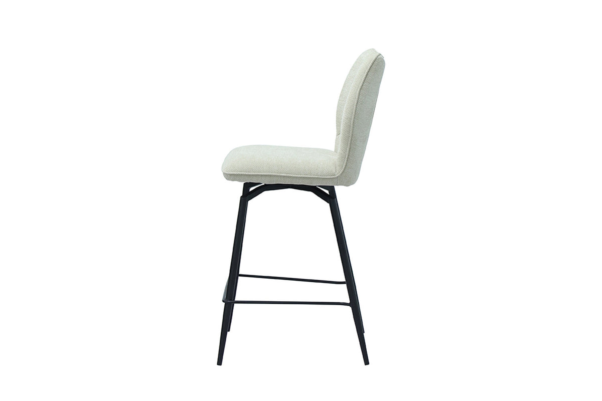Chaise de comptoir Lara Pivotant Ecru