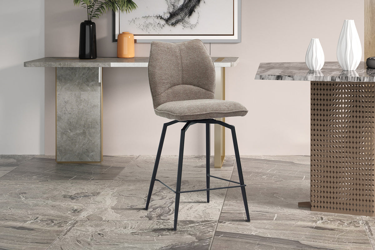 Chaise de comptoir Lara Pivotant Sable