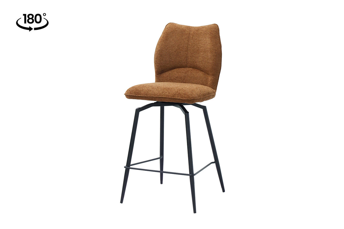 Chaise de comptoir Lara Pivotant Terracotta