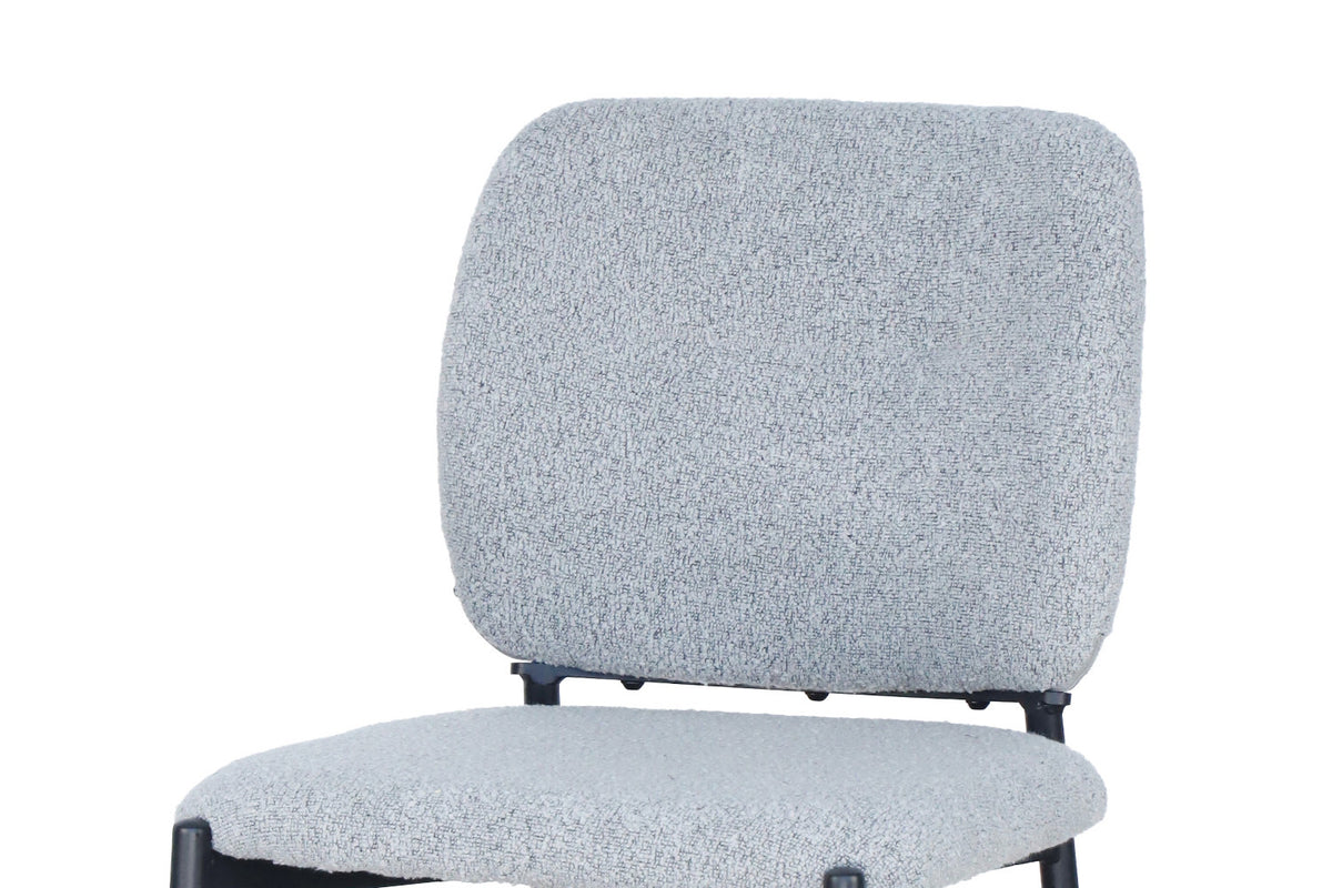 Chaise de comptoir Sophia Tissu Gris clair