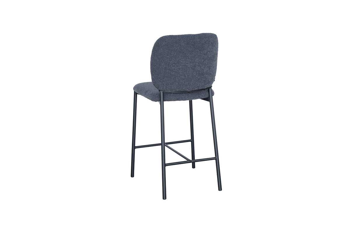 Chaise de comptoir Sophia Tissu Gris foncé