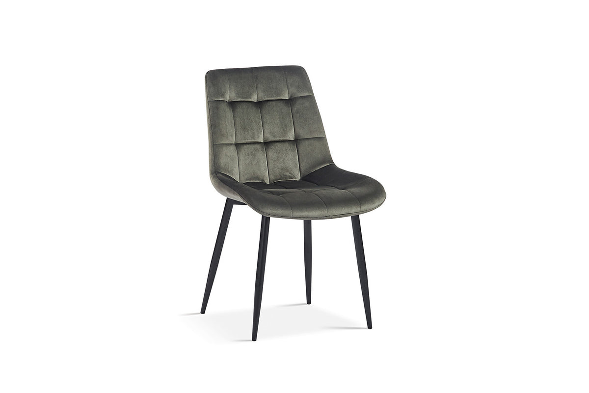 Chaise Juta Velours Vert