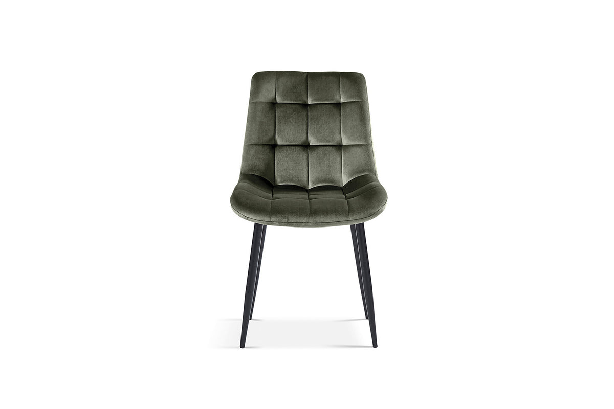 Chaise Juta Velours Vert