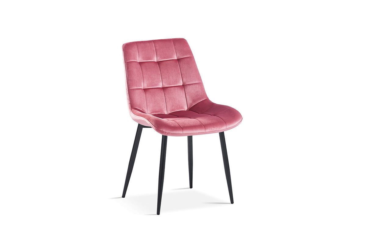 Chaise Juta Velours Rose