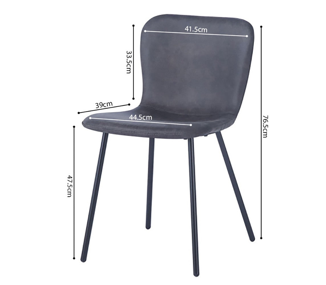 Chaise Susan Gris foncé