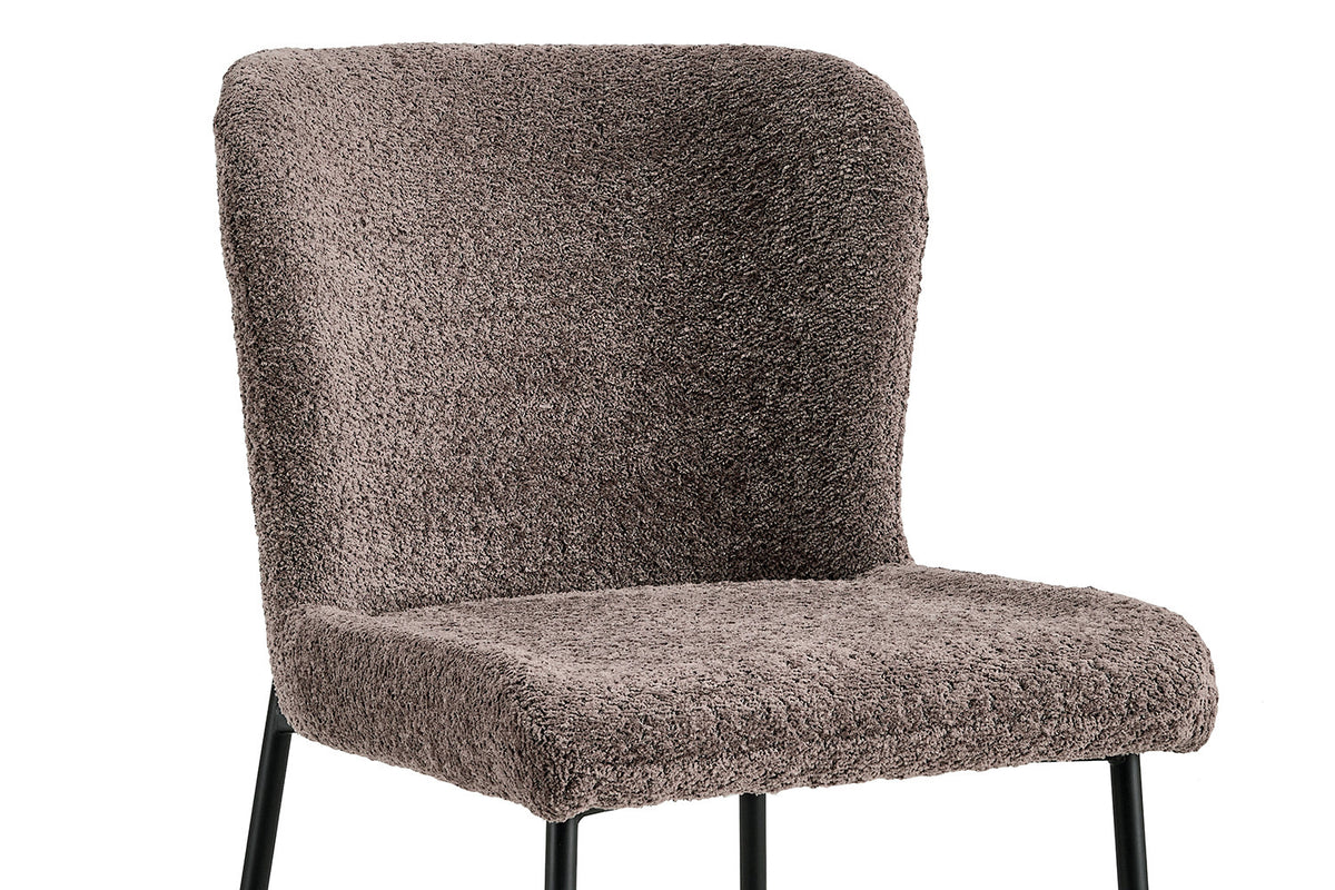 Lot de Chaises Lisa Bouclé Moka
