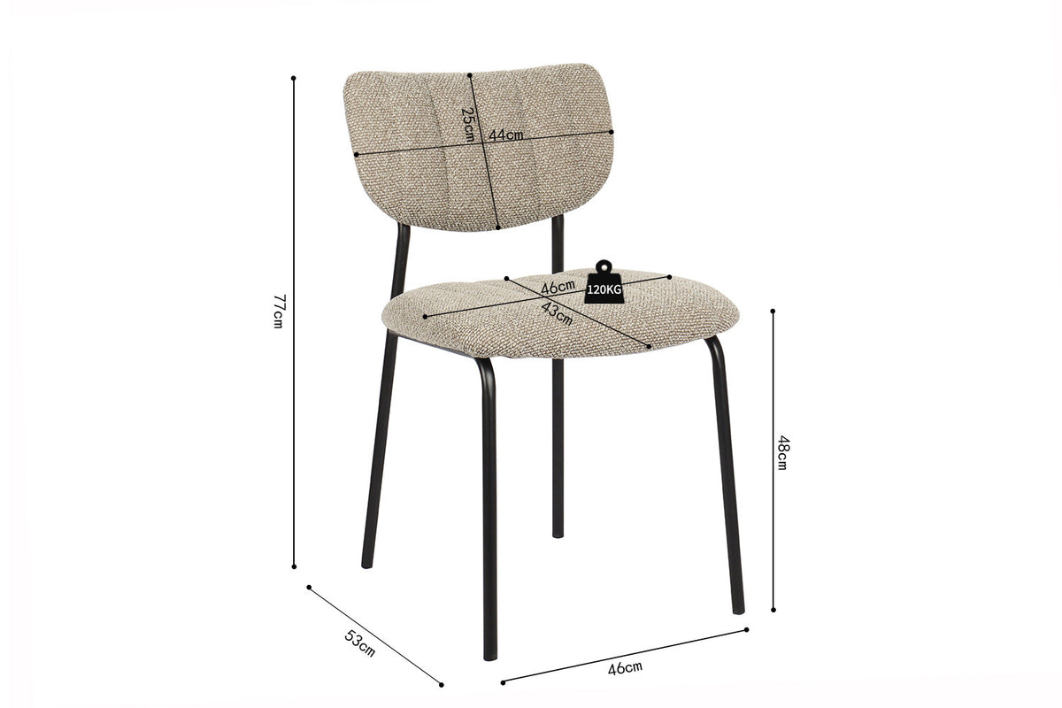 Lot de Chaises Antura Tissu Ote Beige