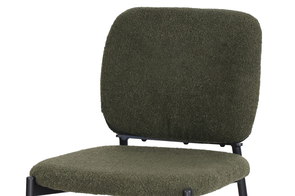 Chaise Sofia Structure en Métal Noir Tissu