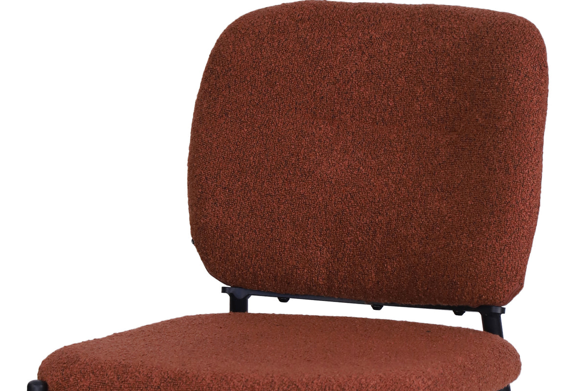 Chaise Sofia Structure en Métal Noir Tissu
