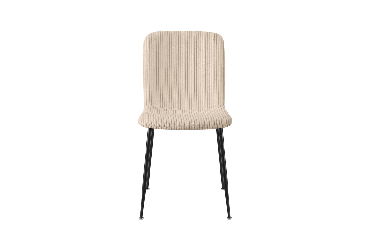 Lot de Chaises Alice velours côtelé beige