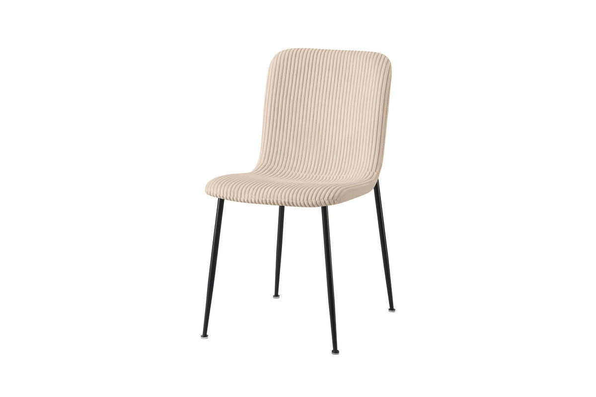 Lot de Chaises Alice velours côtelé beige
