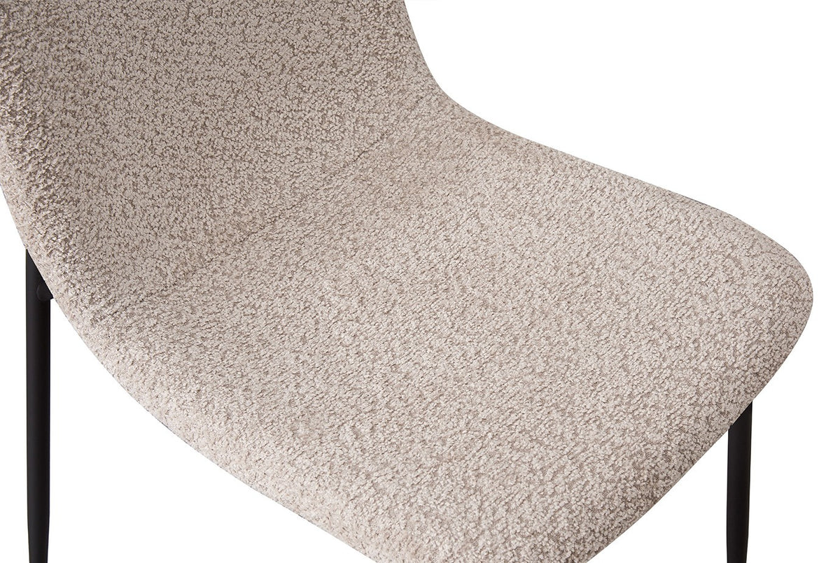 Lot de Chaises Alice laine bouclé beige
