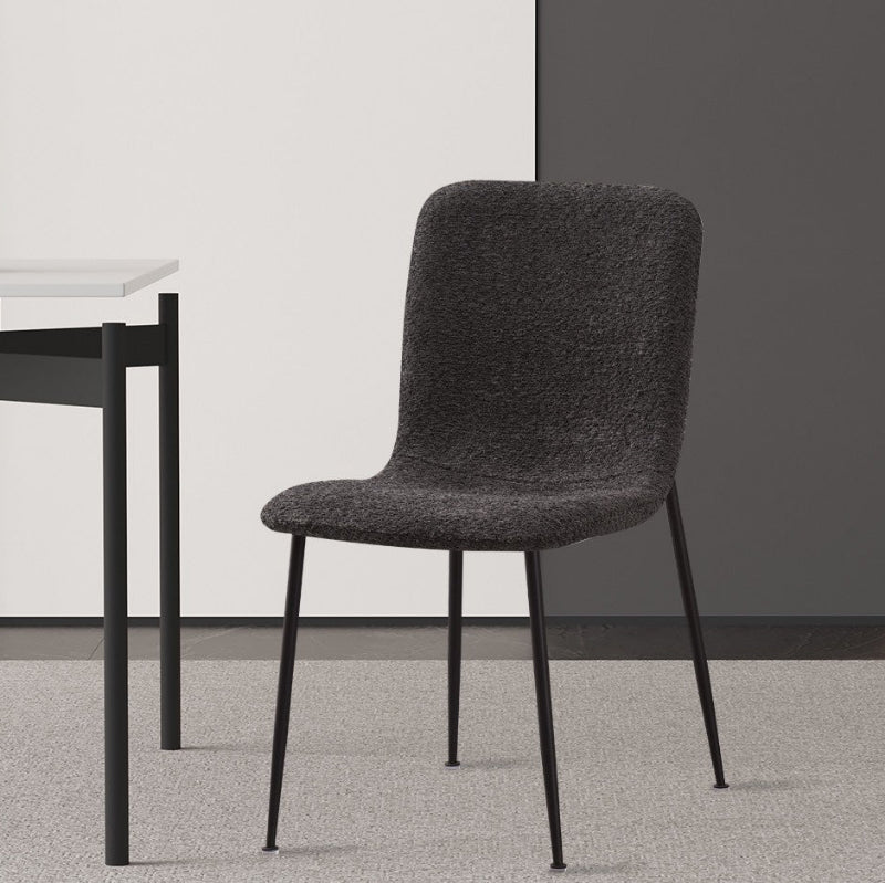 Lot de Chaises Alice laine bouclé gris
