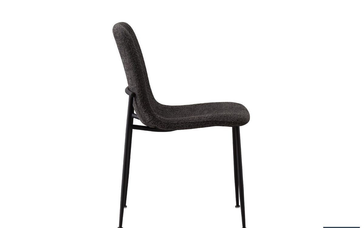 Lot de Chaises Alice laine bouclé gris