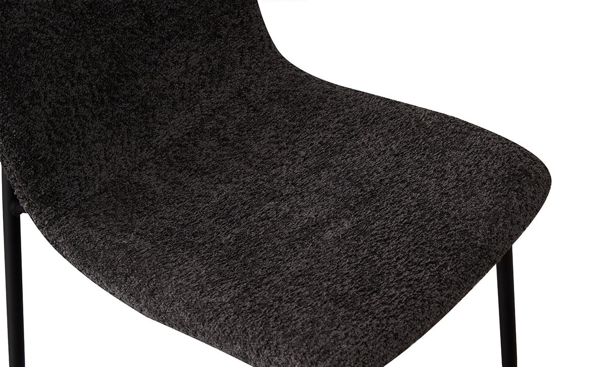 Lot de Chaises Alice laine bouclé gris