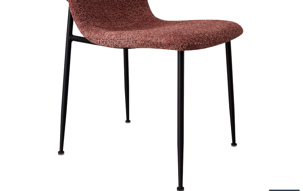Lot de Chaises Alice laine bouclé Rose