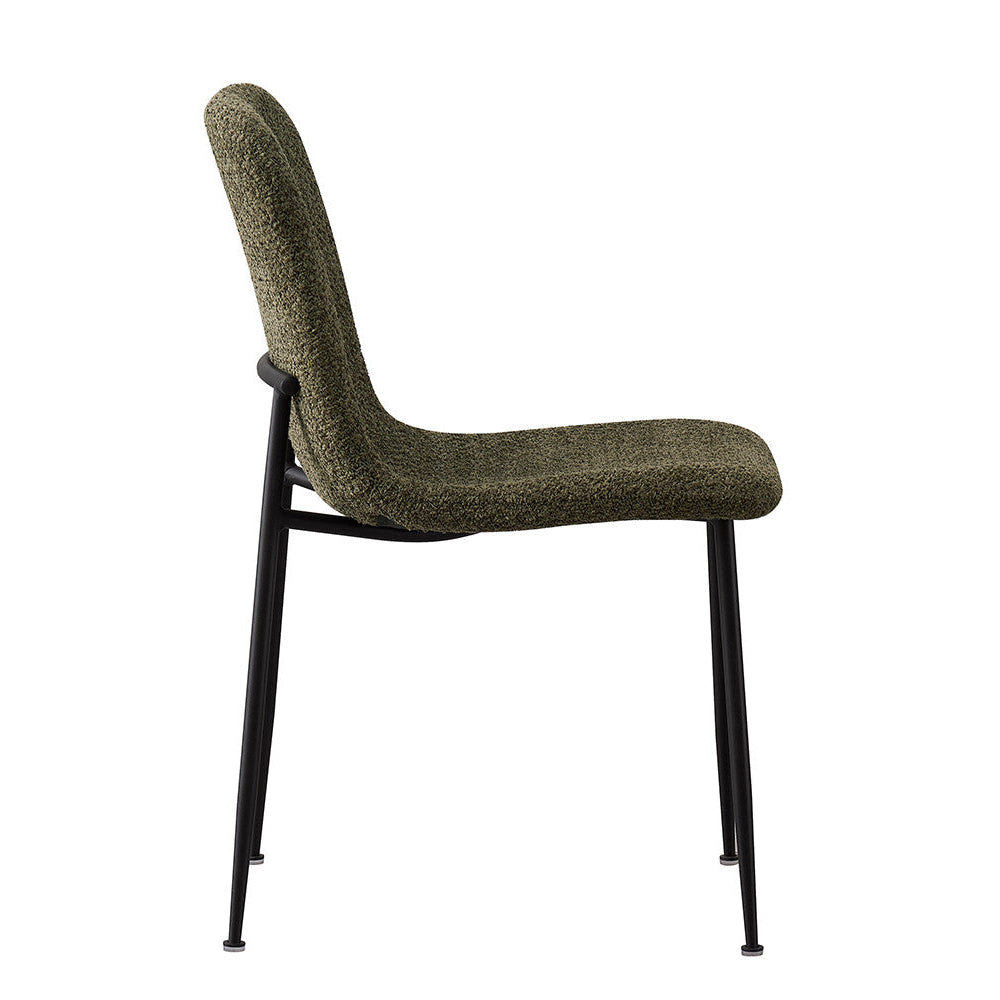 Lot de Chaises Alice laine bouclé Vert