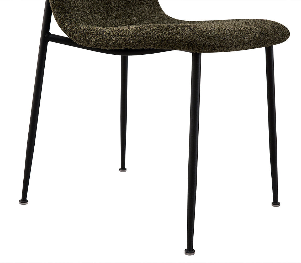 Lot de Chaises Alice laine bouclé Vert