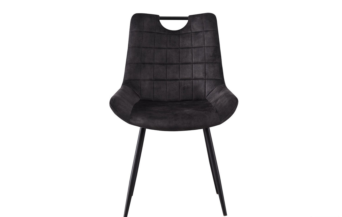 Chaise Nina Velours Gris