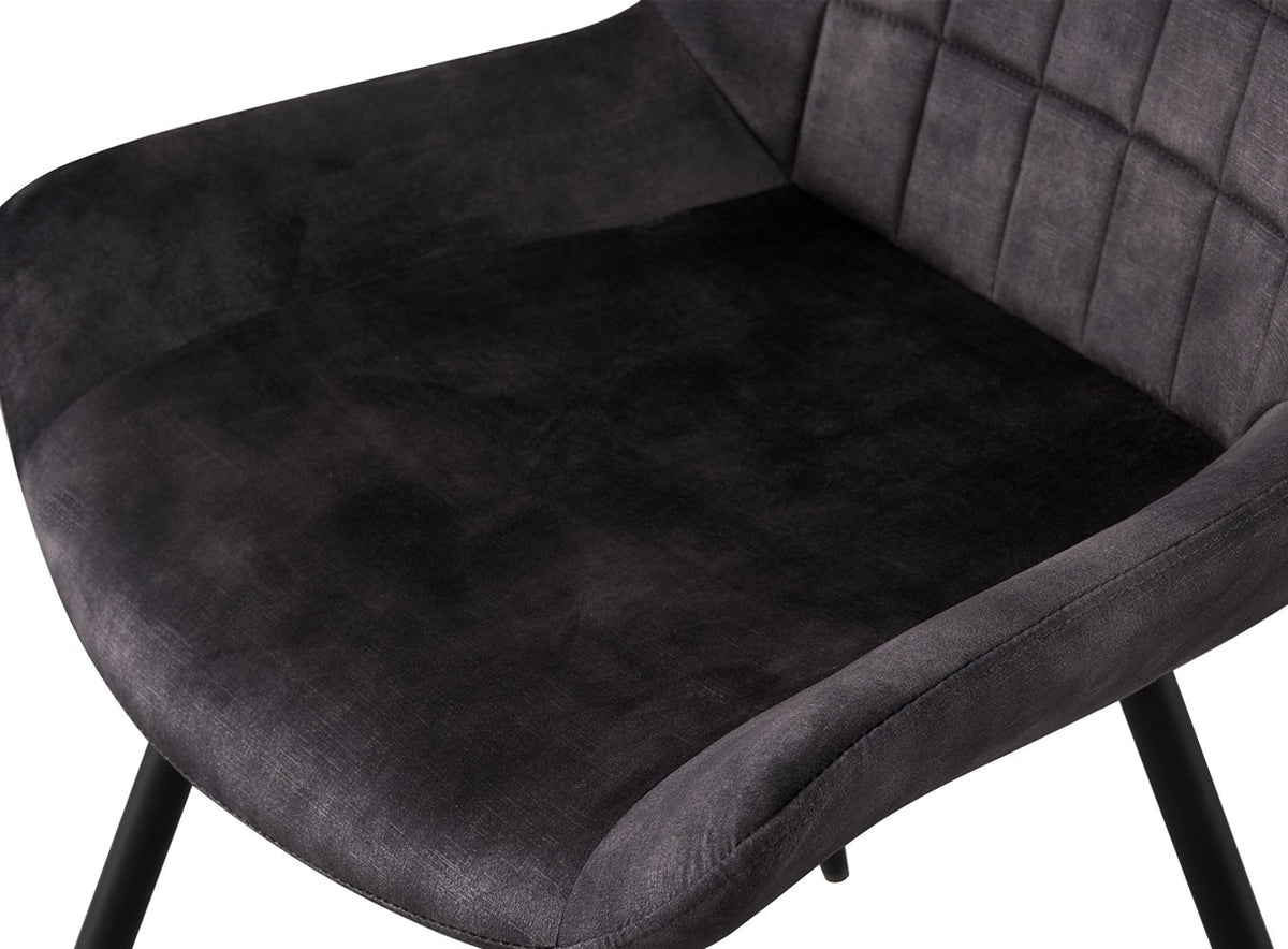 Chaise Nina Velours Gris
