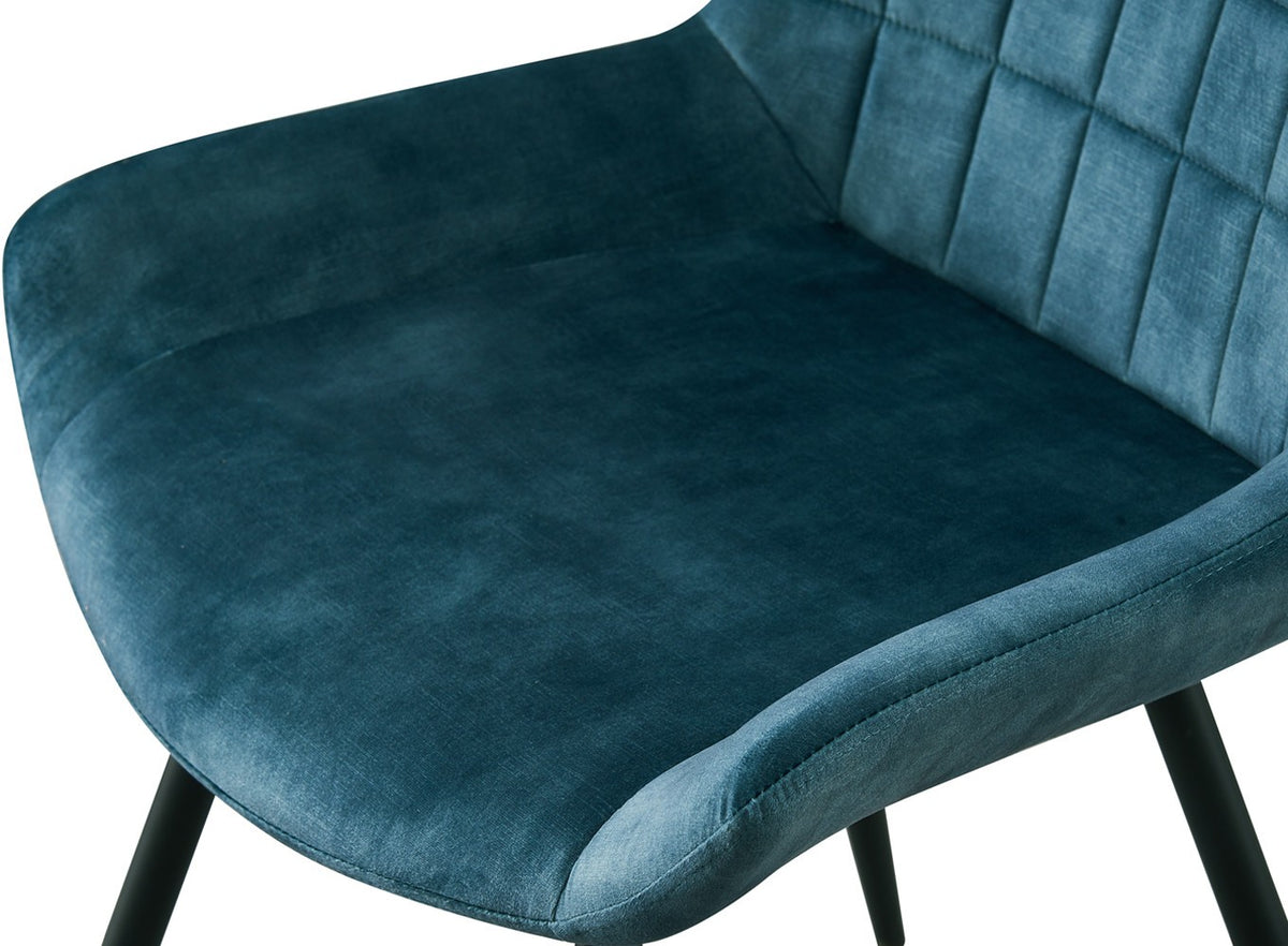 Chaise Nina Velours Petrol