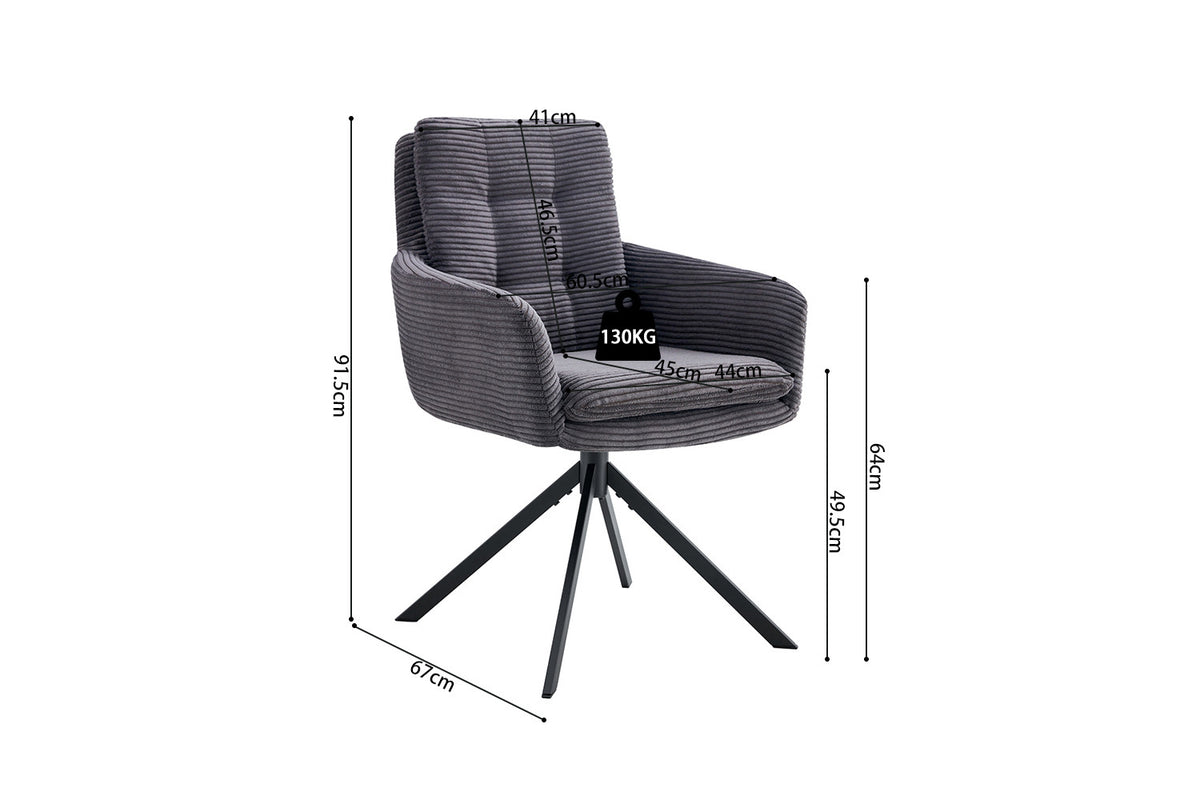 Chaise Luna Pivotant Gris