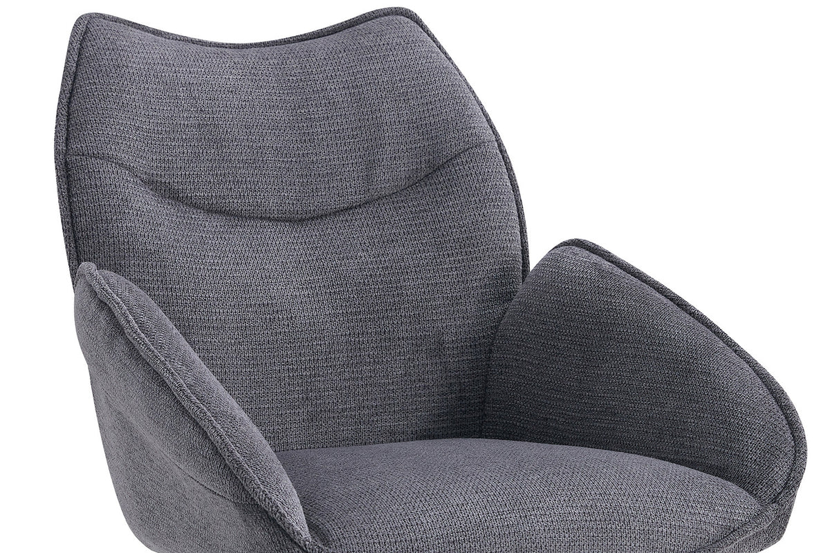 Chaise Mahi Pivotant Tissu Gris foncé