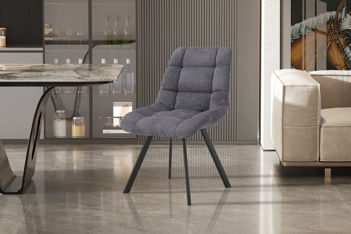 Chaise Lizzy Tissu Ote Share 456 Gris foncé