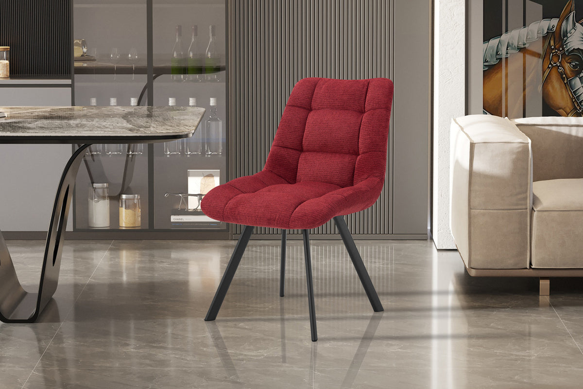 Chaise Lizzy Tissu Ote Share 230 Rouge