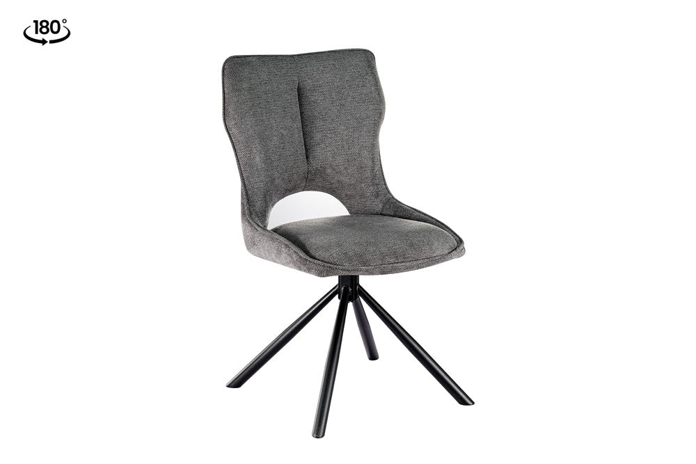Chaise Mori Pivotant Tissu Ote Gris foncé