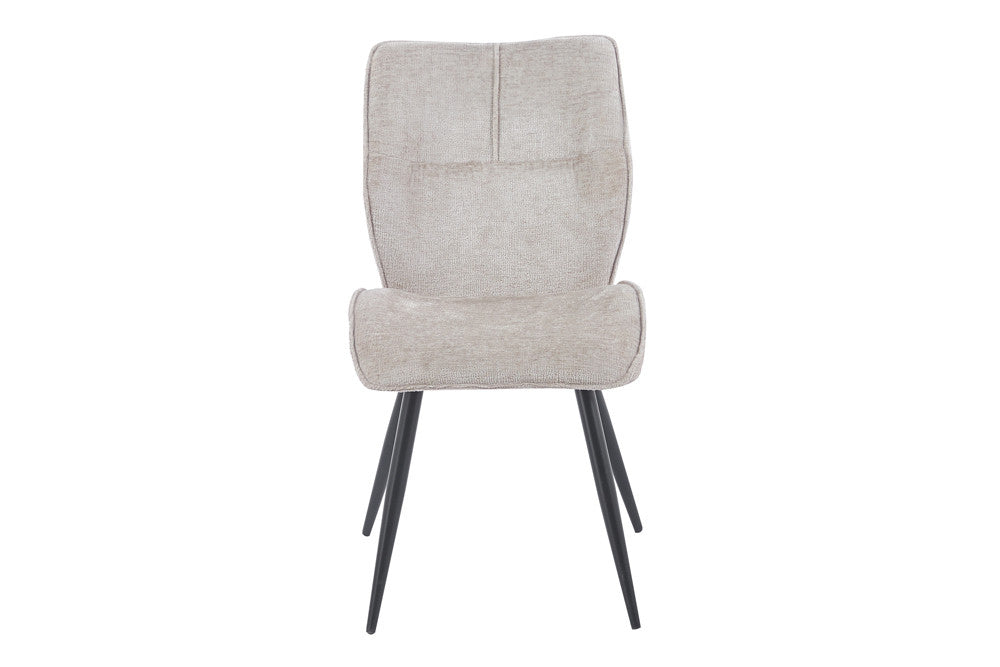 Chaise Faye Tissu Marbella 2 coloris : Beige, Écru