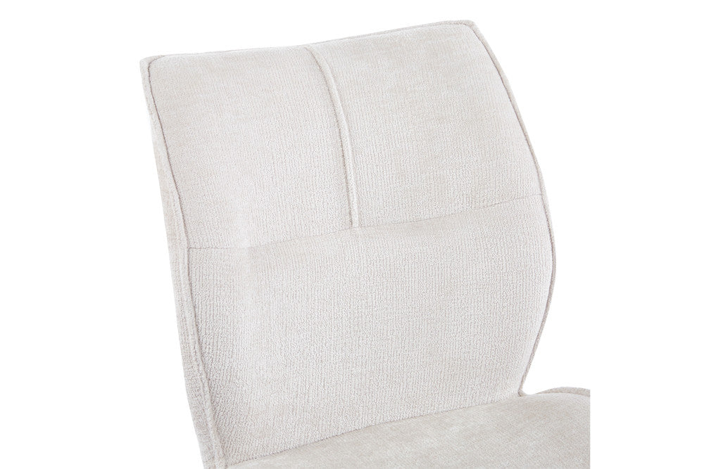 Chaise Faye Tissu Marbella 2 coloris : Beige, Écru