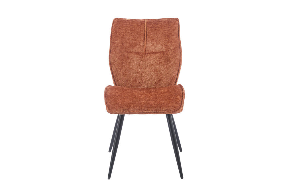 Chaise Faye Tissu Marbella  2 coloris : Terracotta Tangerine