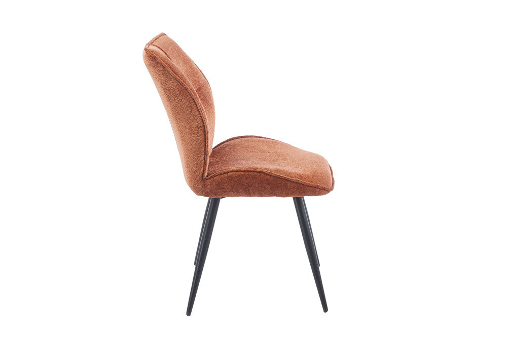 Chaise Faye Tissu Marbella  2 coloris : Terracotta Tangerine