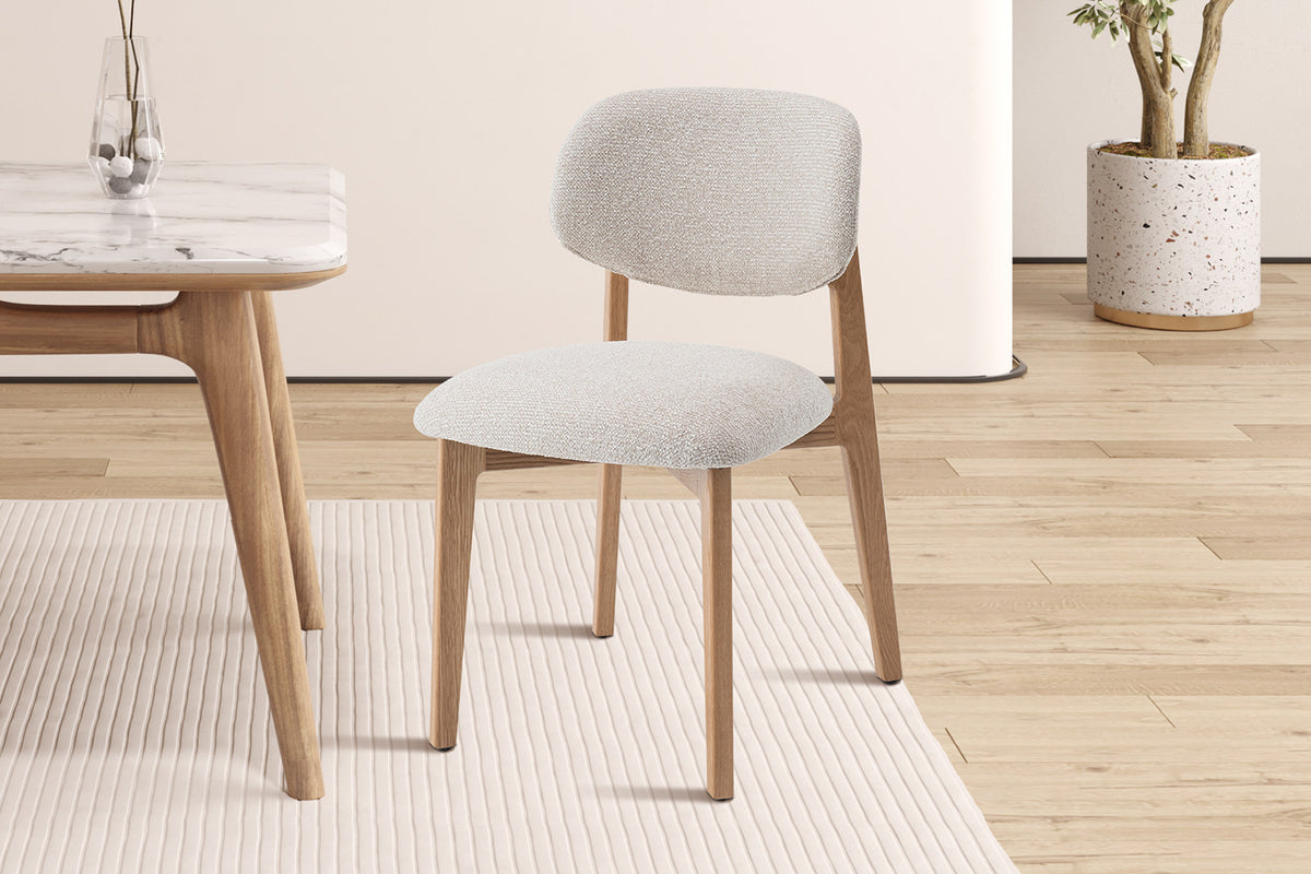 Chaise Carmen Chêne massive Beige