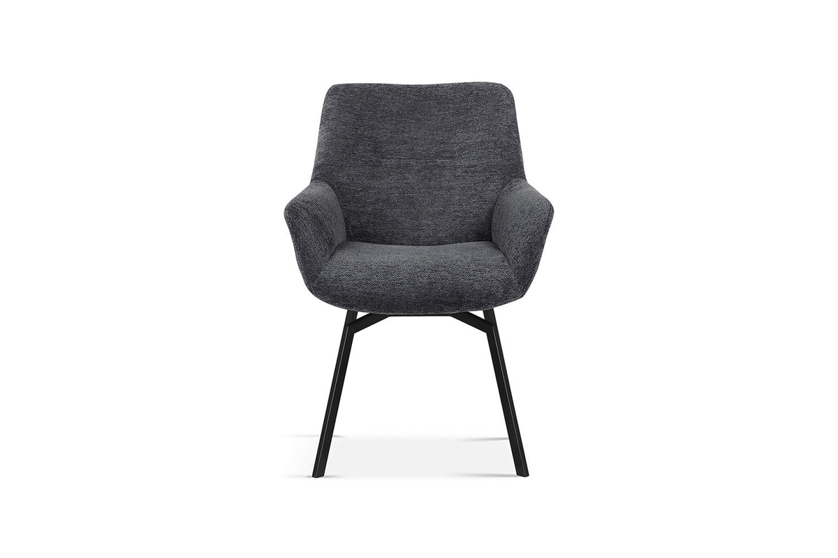 Chaise Modest Pivotant Tissu chenille Gris foncé