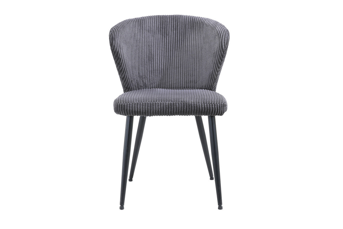 Chaise Tornado côtelé Gris