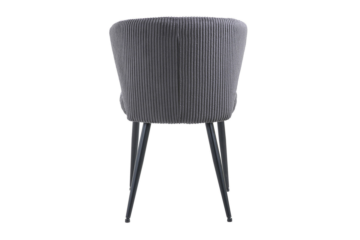 Chaise Tornado côtelé Gris