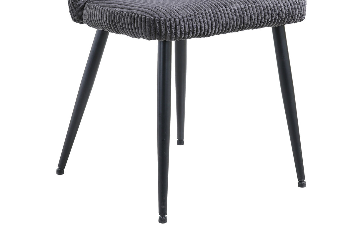 Chaise Tornado côtelé Gris