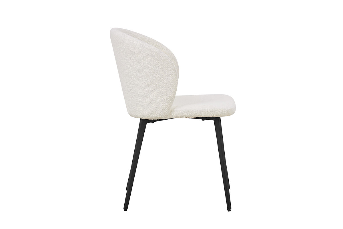 Chaise Toledo Bouclé Blanc