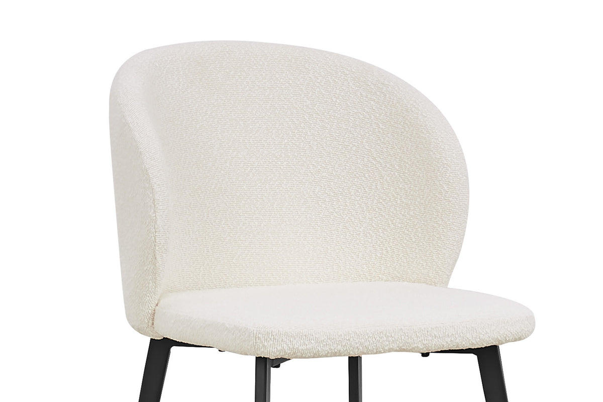 Chaise Toledo Bouclé Blanc
