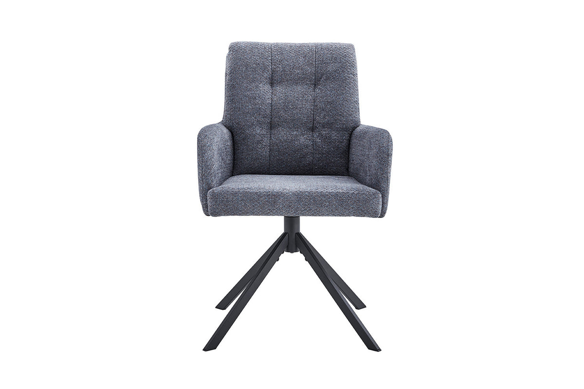 Chaise Granada Pivotant Tissu Gris foncé
