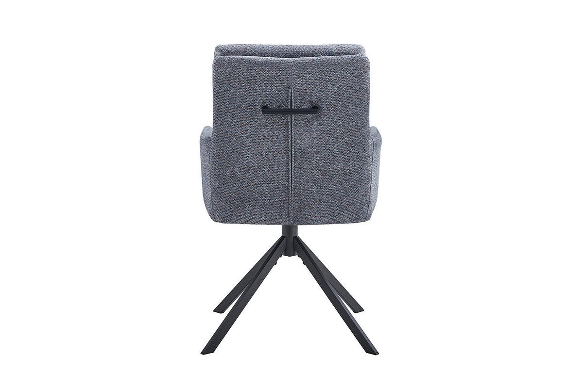 Chaise Granada Pivotant Tissu Gris foncé