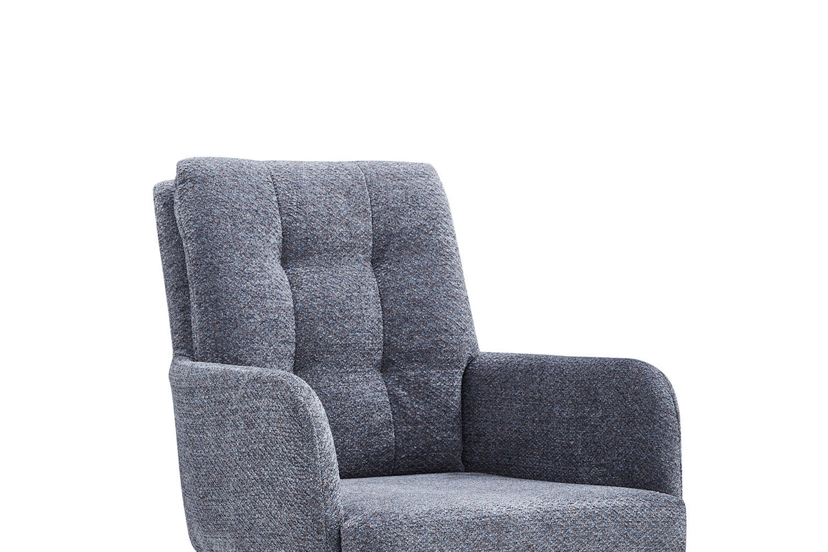 Chaise Granada Pivotant Tissu Gris foncé