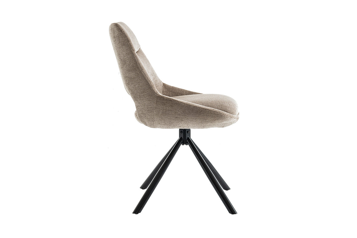 Chaise Dante Tissu Taupe