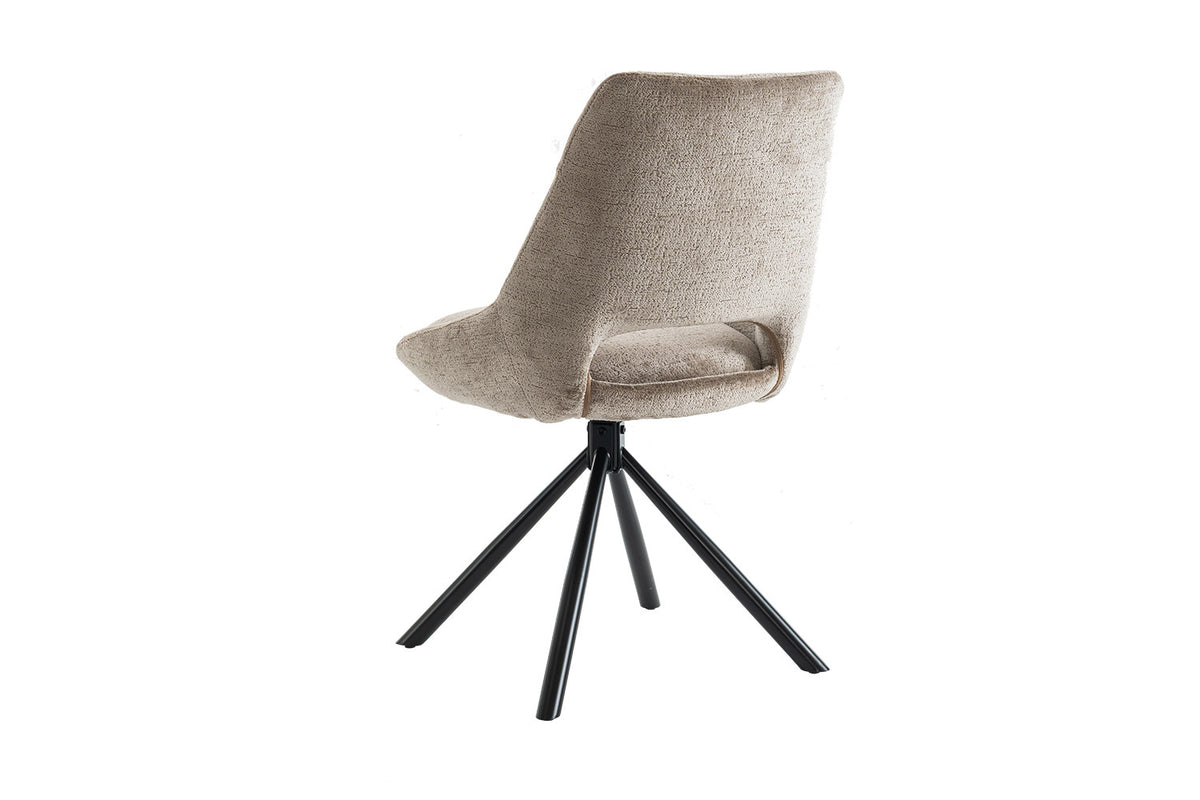 Chaise Dante Tissu Taupe