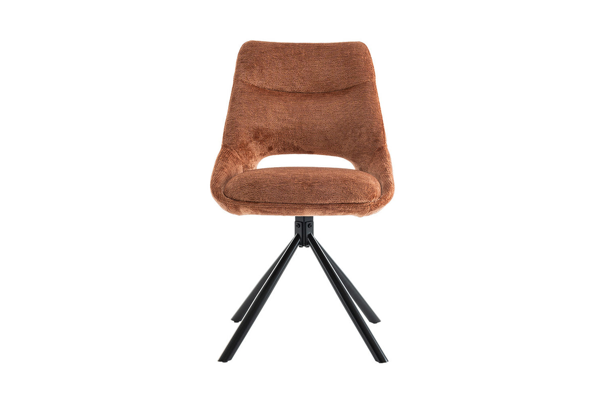 Chaise Dante Tissu Rouille