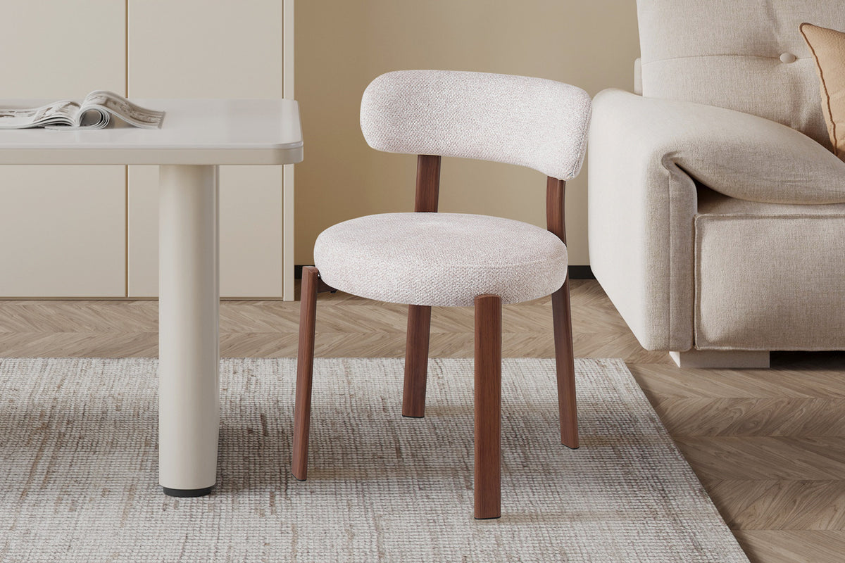 Chaise Julia Noyer - Tissu Fabb Leo 23